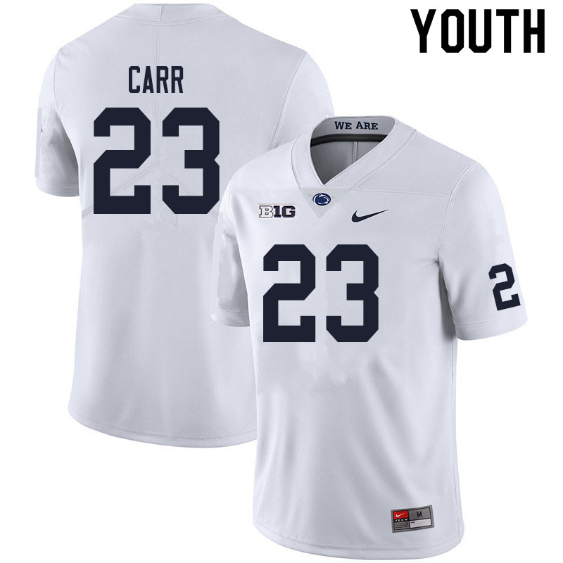 Youth #23 Weston Carr Penn State Nittany Lions College Football Jerseys Sale-White - Click Image to Close
